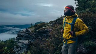 Man wearing a BioLite HeadLamp 425