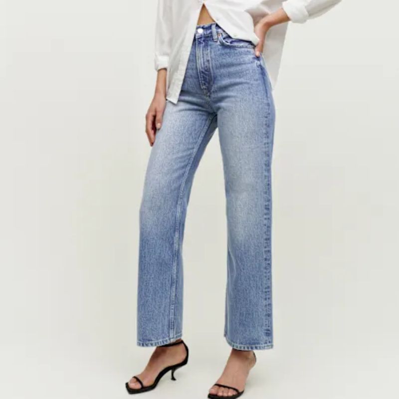 blue jeans from Reformation