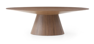 walnut oval dining table