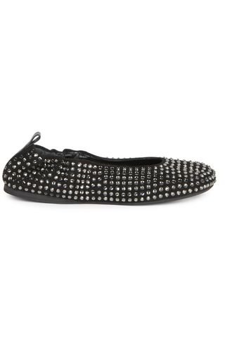 JW Anderson Leather & Crystal Ballet Flats