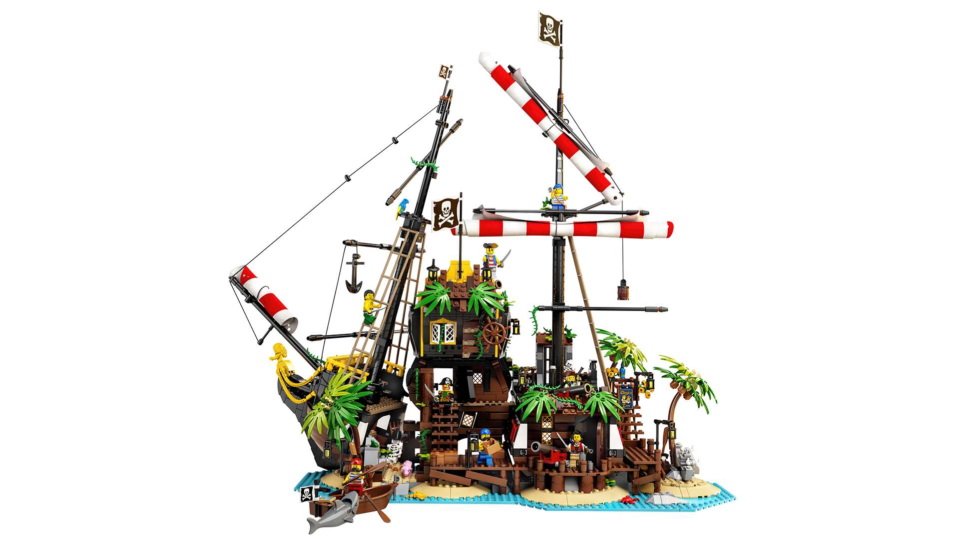 Lego pirates on white background