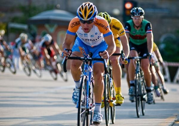Garmin Slipstream rider leading the way