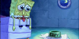 Spongebob in "Gary Come Home" in Spongebob Squarepants.