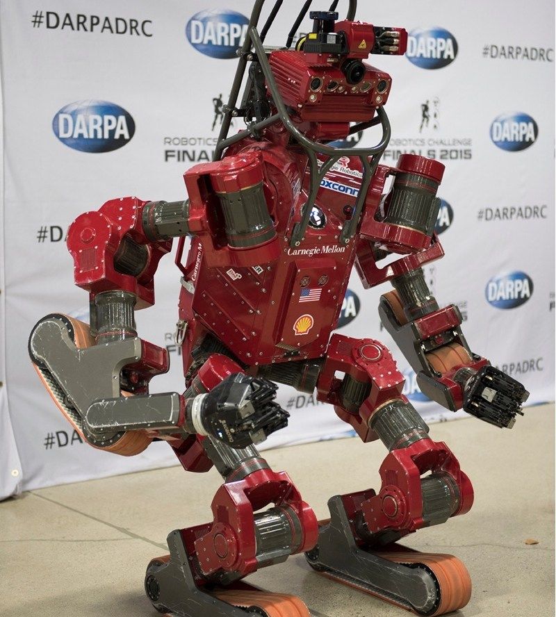 Team Tartan Rescue&#039;s CHIMP robot, from Carnegie Mellon University, took the lead on the first day of the DARPA robotics challenge.