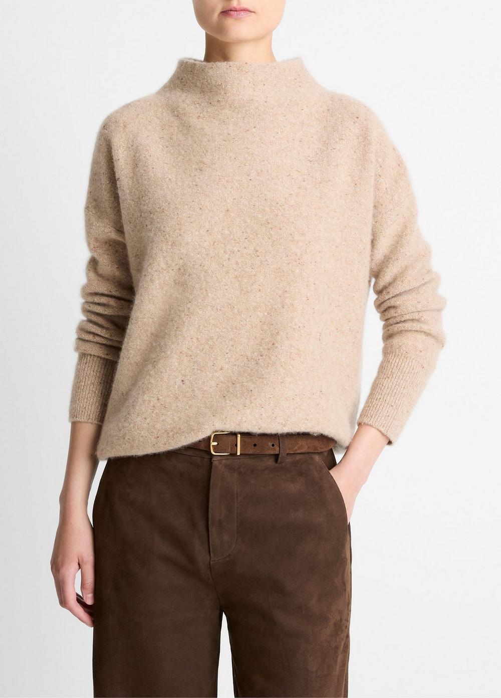 Donegal Cashmere Funnel-Neck Sweater