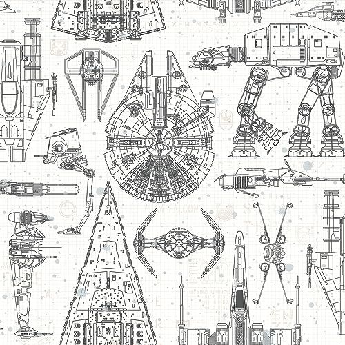 Star Wars Blueprint Peel & Stick Wallpaper 