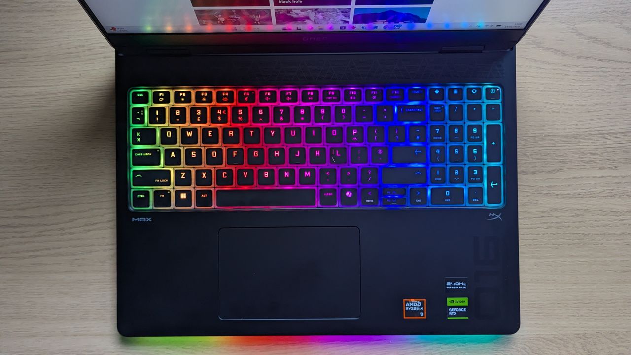 HP Omen Max 16 on a wooden desk