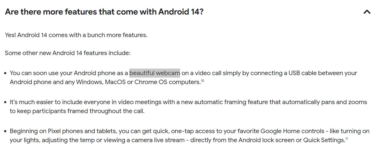 Android 14 features