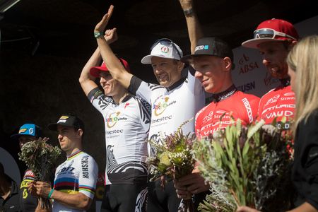 The stage 3 podium at Cape Epic