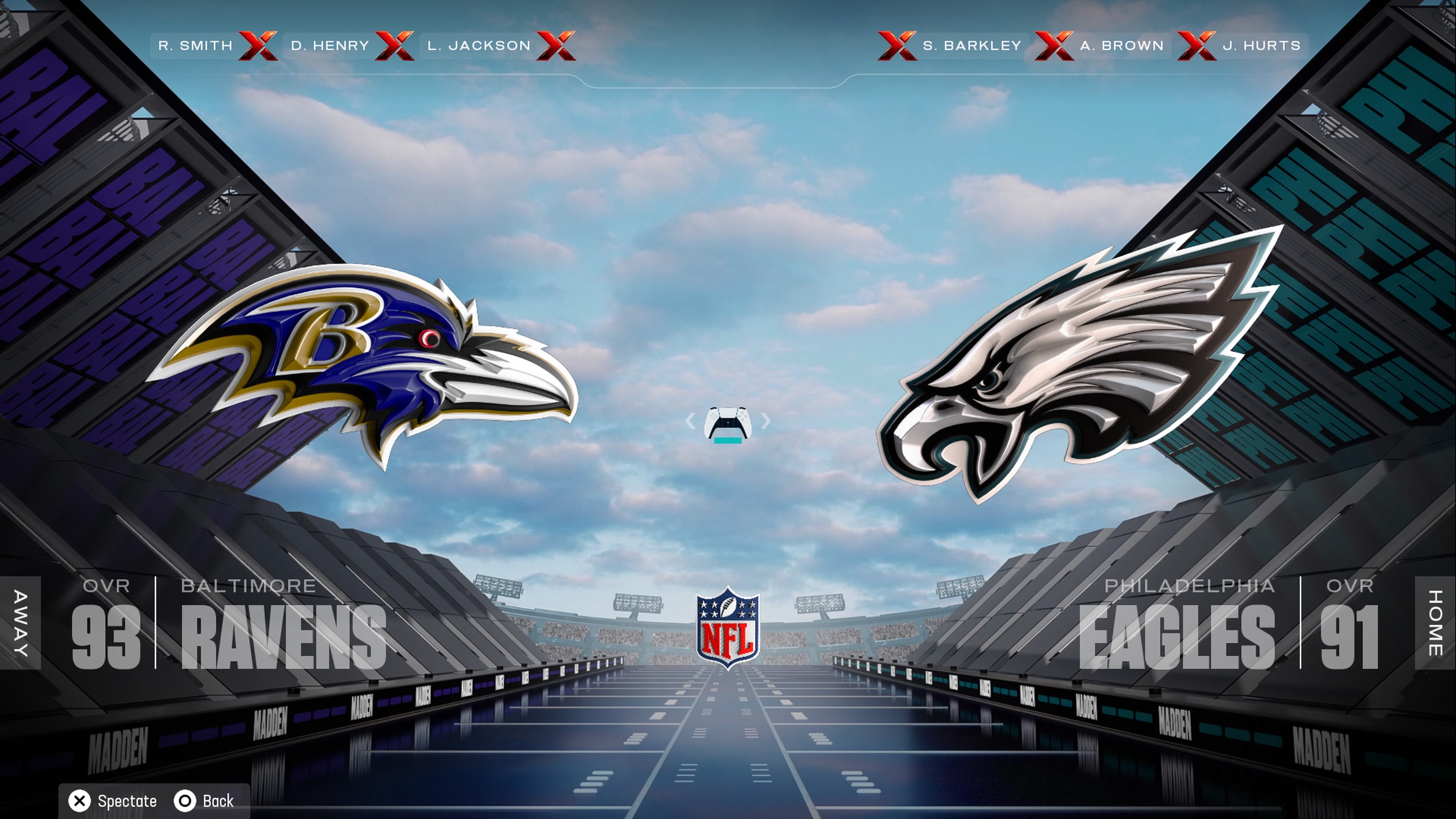 The Ravens and Eagles go head to head in Madden 26