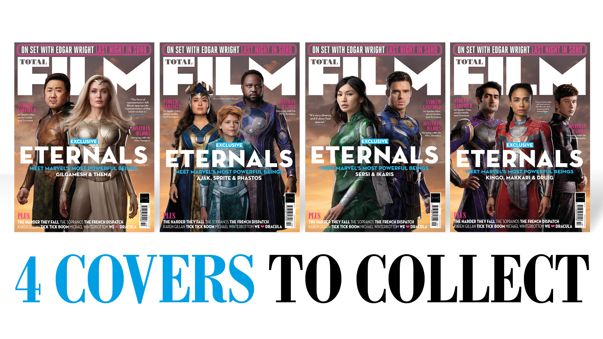Total Film's four Eternals covers.