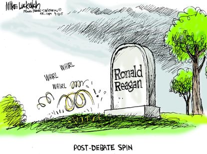 Political cartoon GOP Debate Reagan 2016 U.S.