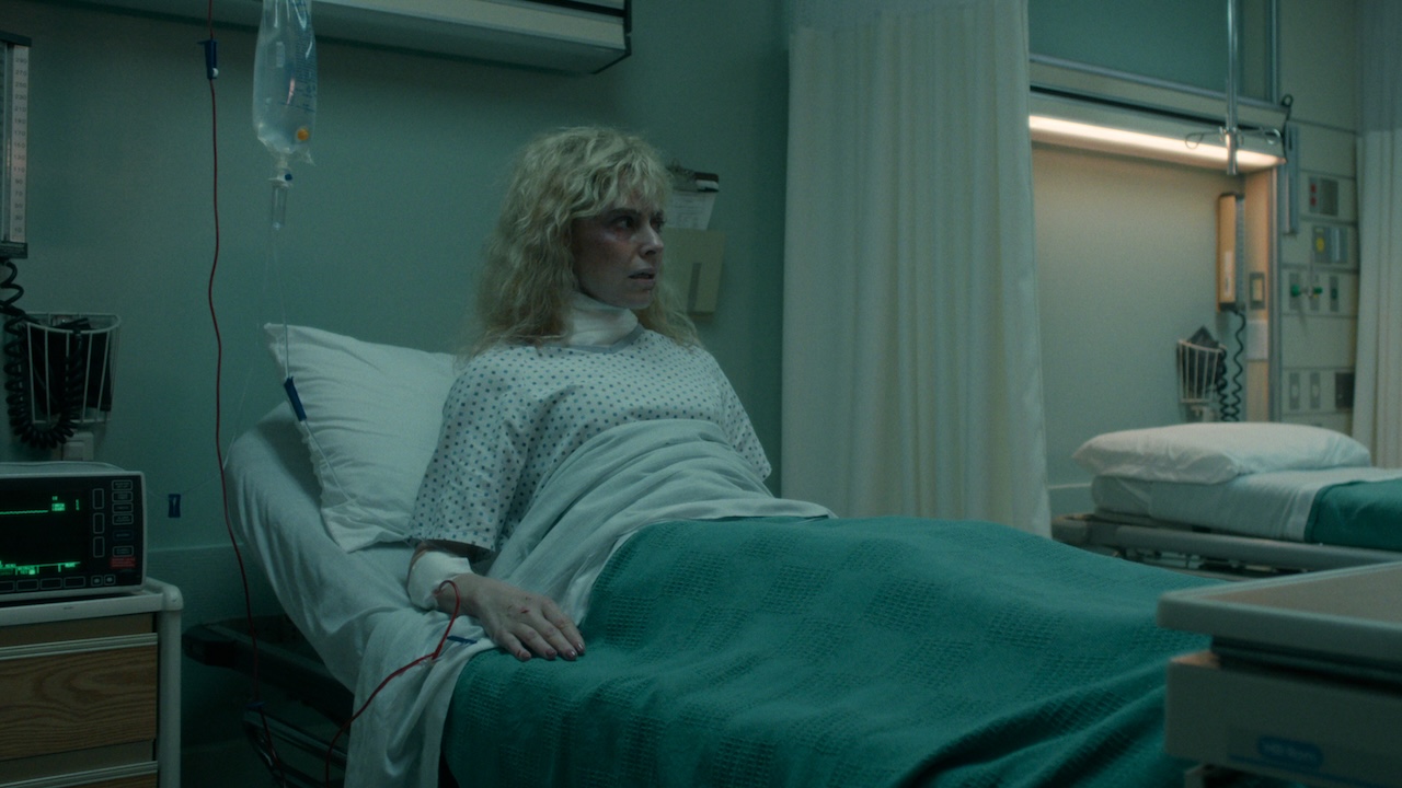 Karen waking up in her hospital bed in Stranger Things Season 5x06