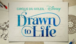 An artist rendering of the Cirque du Soleil Disney logo