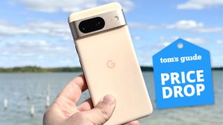 Google Pixel 8 with deal tag