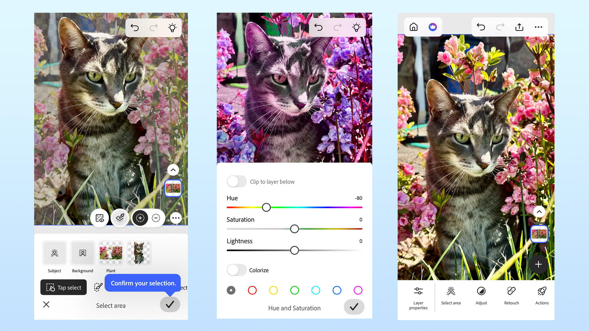 Adobe Photoshop Mobile editing features