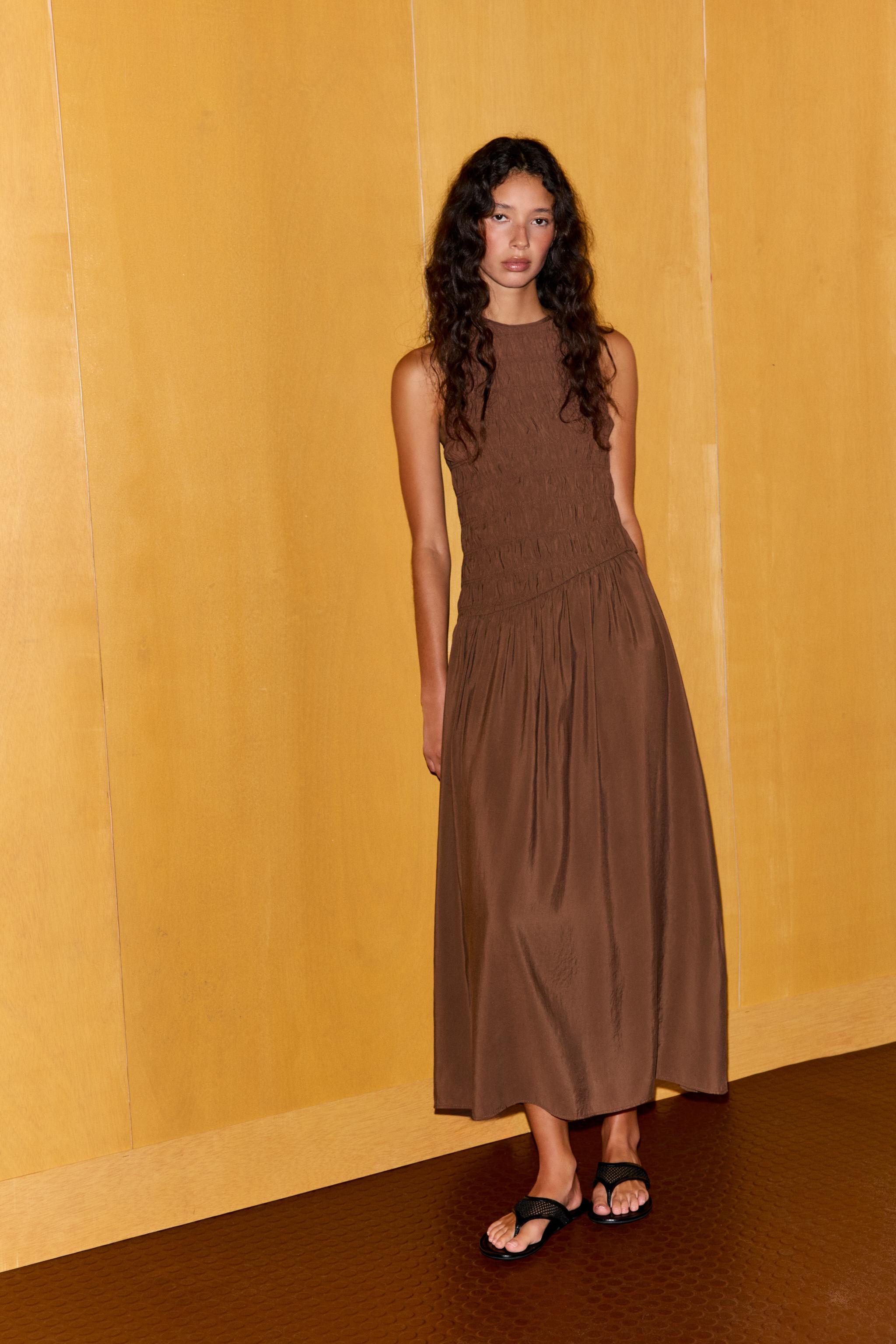 voluminous midi dress