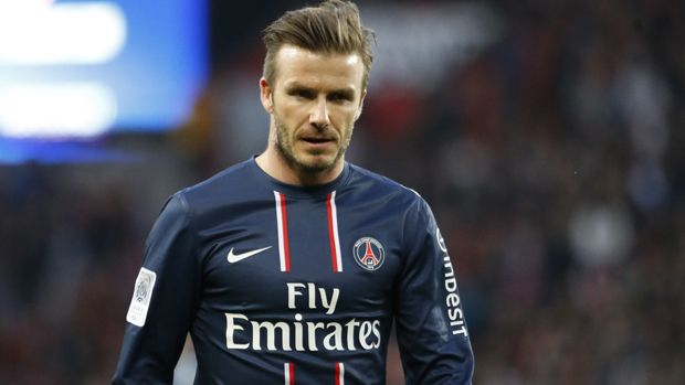 Paris Saint-Germain&amp;#039;s English midfielder David Beckham is pictured on the pitch during the French L1 football match Paris Saint-Germain vs Nancy, on March 9, 2013 at the Parc-des-Princes stad