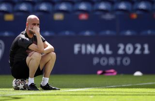 Guardiola oversaw City's final training session in the Estadio do Dragao