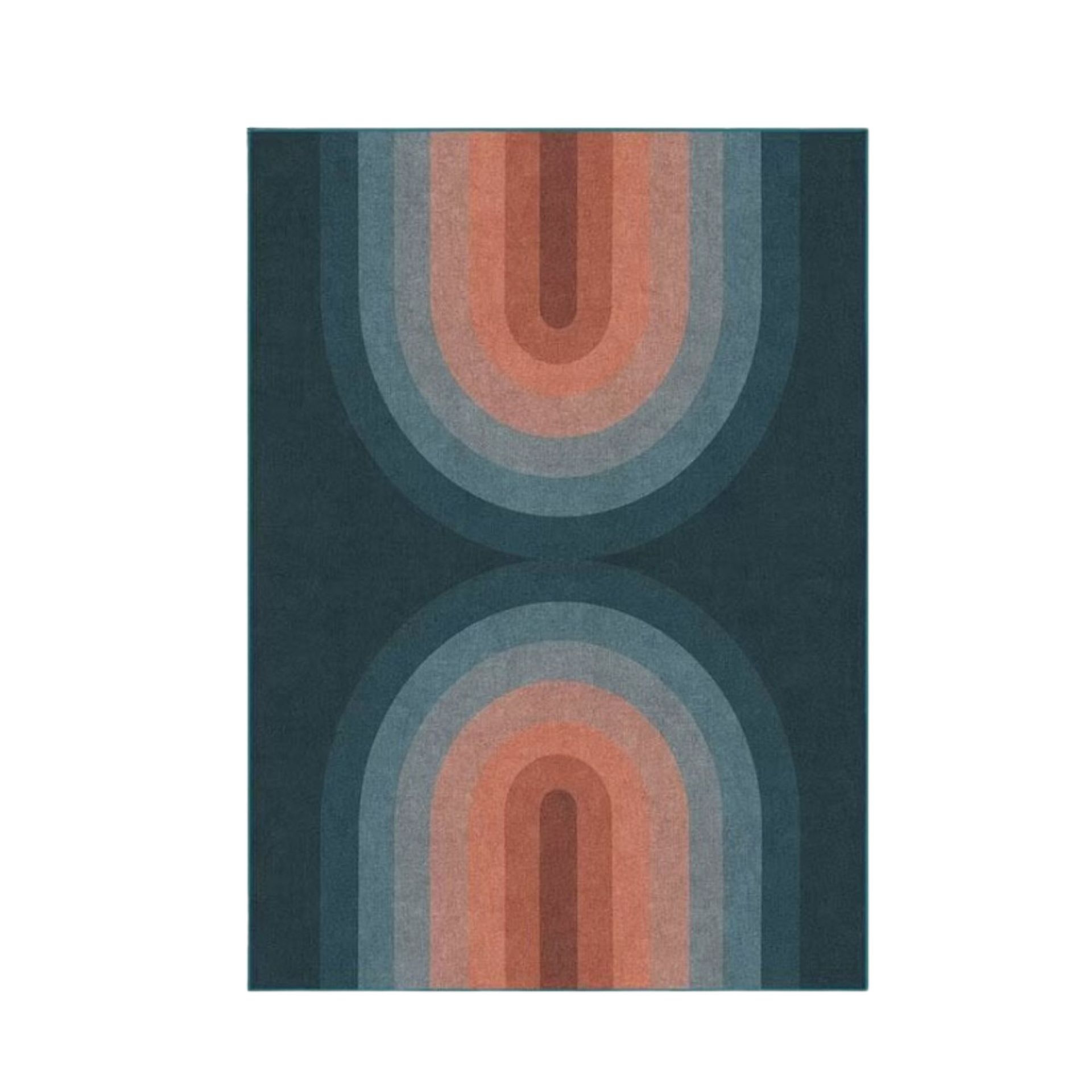 Permadani pelangi biru tua dan merah muda