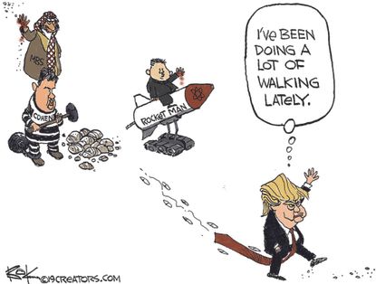 Political&nbsp;Cartoon&nbsp;U.S. Trump Nuclear Summit Kim Jong Un Michael Cohen MBS&nbsp;