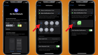 how to adjust call and notification settings in do not disturb and Focus on an iPhone