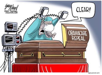 Political cartoon U.S. Obamacare repeal Republicans