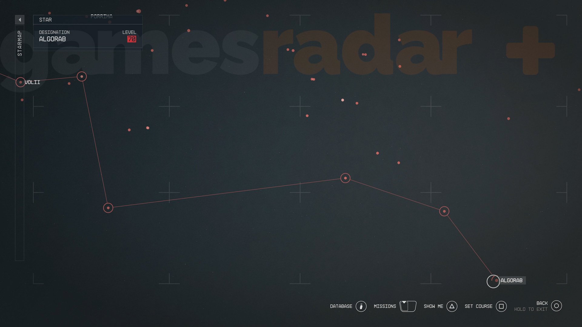 Starfield Algorab location map