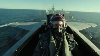 Tom Cruise flying in Top Gun: Maverick