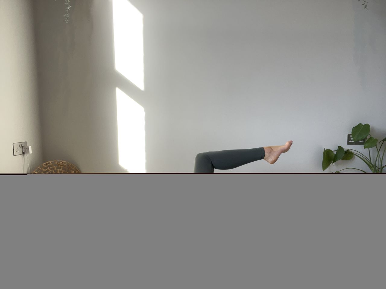 Pilates instructor Gemma Folkard demonstrating leg circles