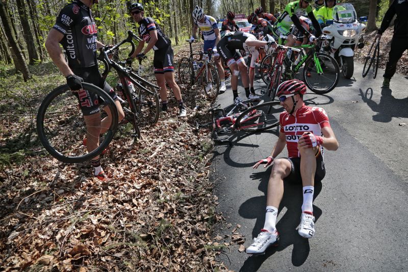 Dennis Vanendert (Lotto Soudal) was one of the riders to crash today