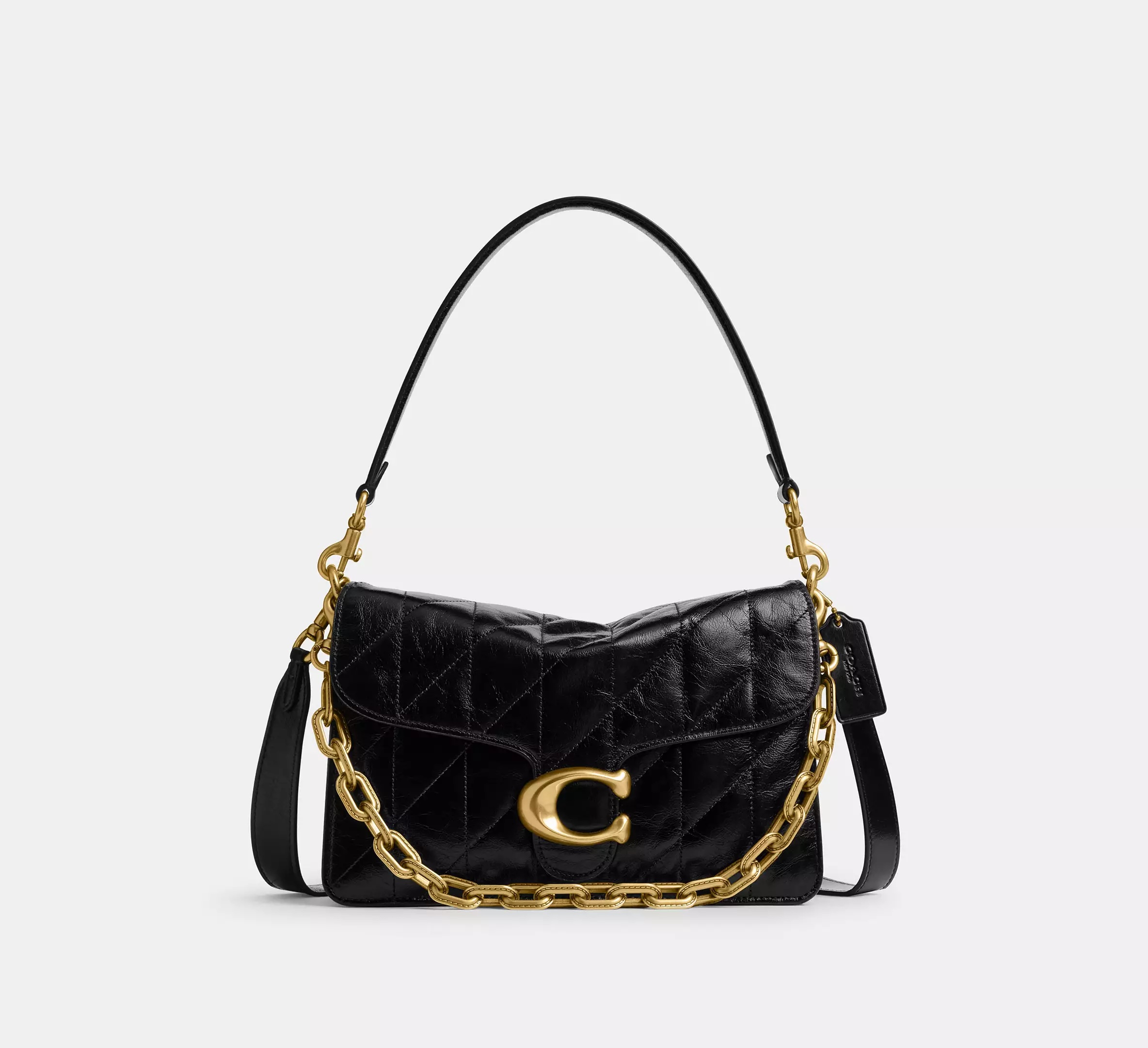 Coach Chain Tabby Shoulder Bag With Quilting