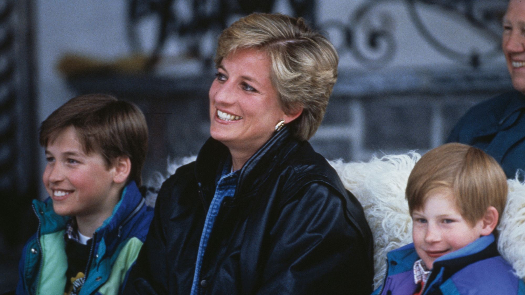 Prince William, Princess Diana and Prince Harry on holiday in Austria in 1993