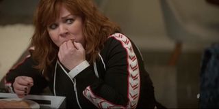 Melissa McCarthy eating raw chicken in Thunder Force