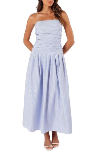 Avalee Stripe Strapless Maxi Dress