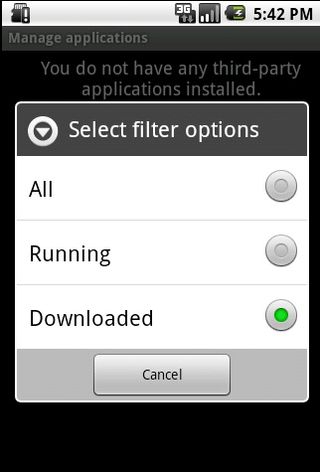 Android running apps