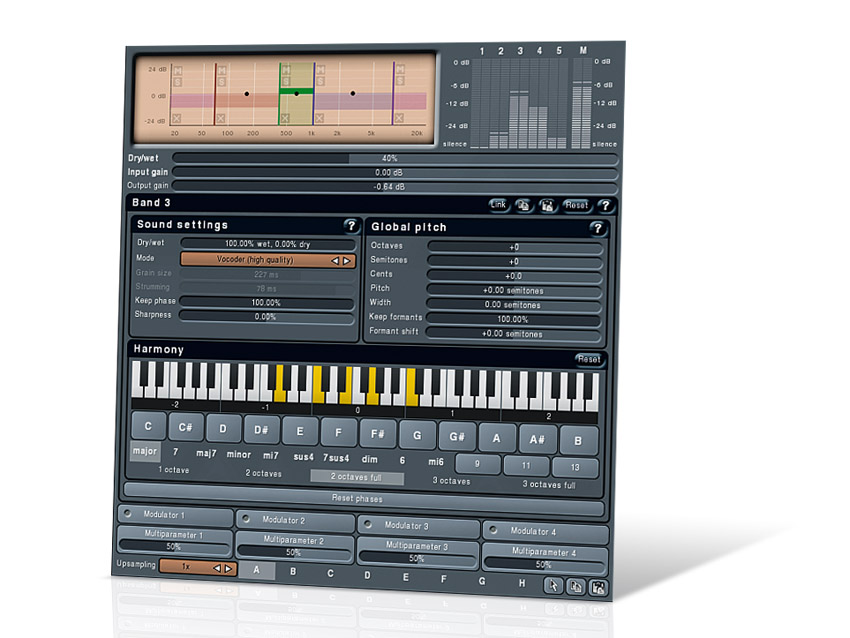 Multiband processing and flexible pitchshifting