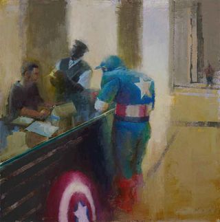 impressionist paintings of superheroes