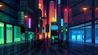 ‘Neon Alleyway’ made with Affinity Designer and featured on Affinity’s home page