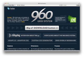 The 960 grid system makes prototyping using a grid for layout an absolute piece of cake