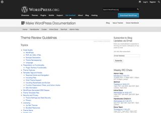 Follow the official WordPress theme review guidelines