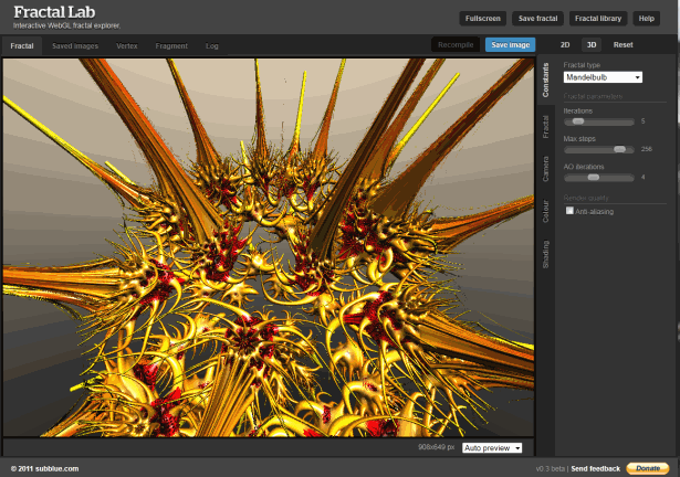WebGL sites: FractalLab