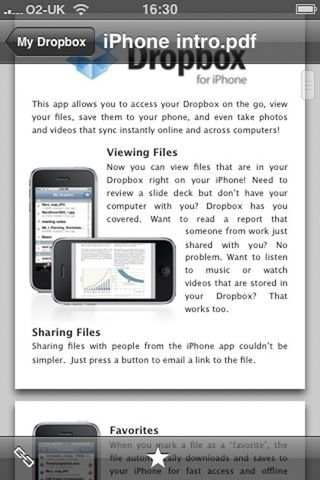Share data with your iphone: dropbox