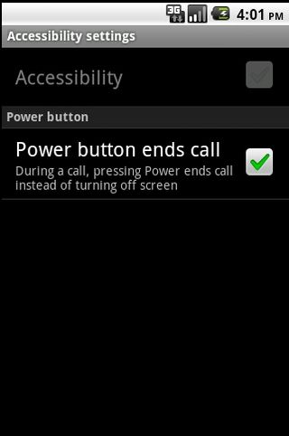 Android power button to end calls