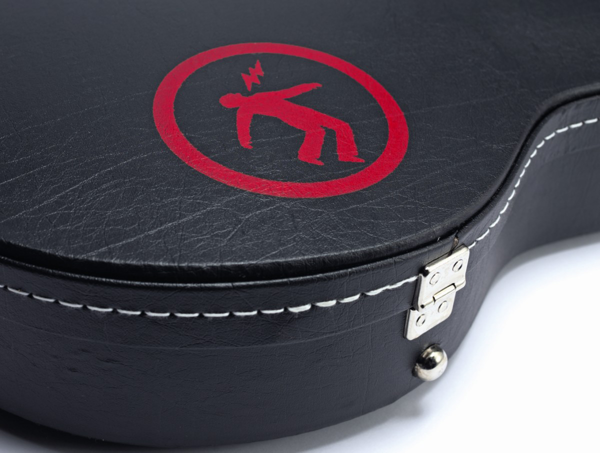 The 'Shock Guy' logo is a big clue as to whose signature guitar this is!