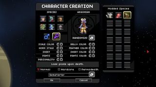 starbound mod extended character creation