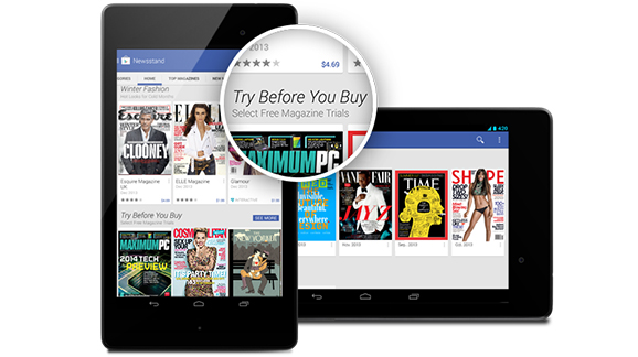 Google Play Newsstand app