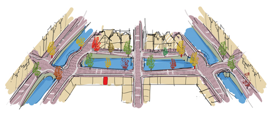 As part of their research, The Gracht team visited amusement park Madurodam, which provided insight on how to create a miniature canal in Amsterdam