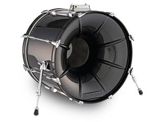 Drumport's 20cm circular hole is sited at the centre and aligns with the bass drum beater.