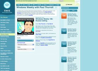 Which tech podcast: Windows Weekly with Paul Thurrott